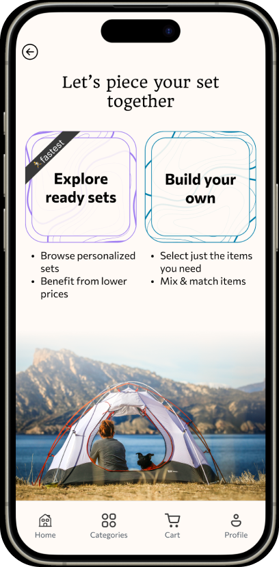 Camping App Mockup